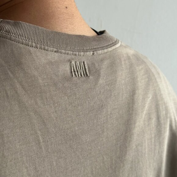 Ami Paris Ami de Coeur Taupe T-Shirt – XL, Unisex Fit - Picture 2 of 7